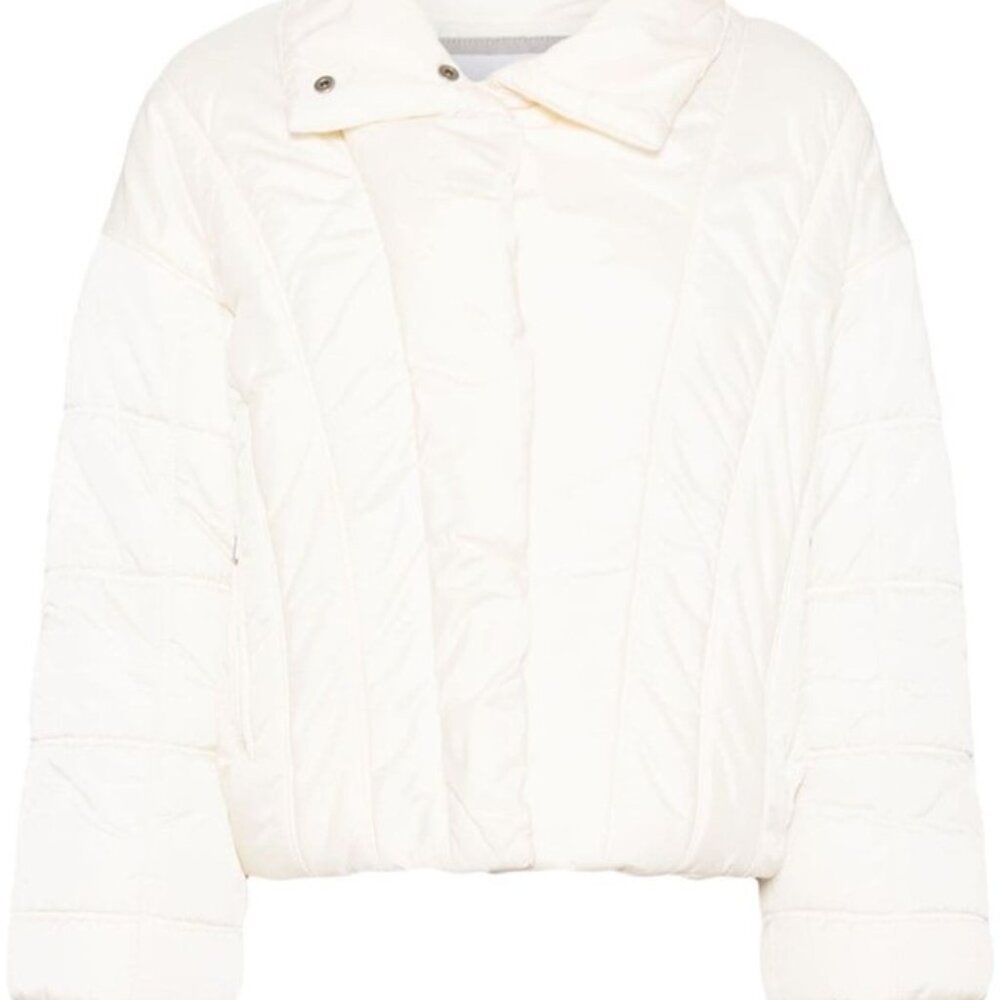 Chanel White CC Logo Puffer Ski Jacket